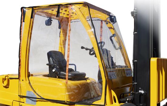 Heavy Duty Full Forklift Cab Enclosure Cover Clear Vinyl Large Size   Full Forklift Atrium Enclosures 